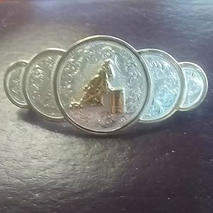 Antique barrel racing barrette